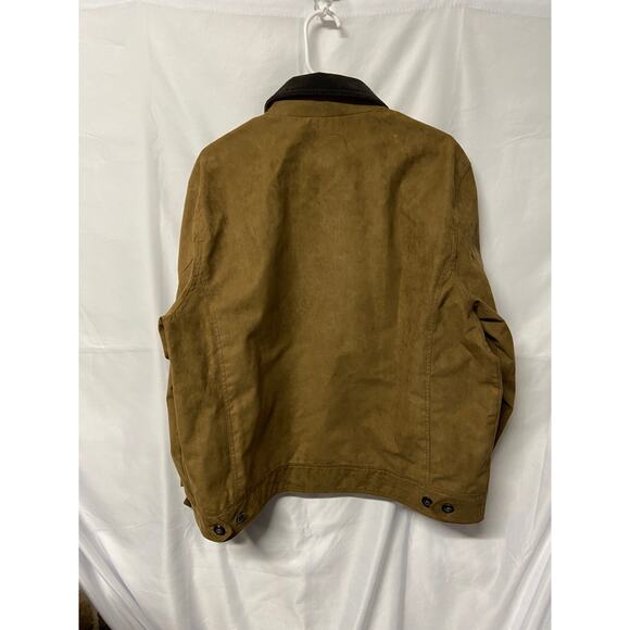 Round Tree & York Jacket Coat Faux Leather L Men's Zip Up Flannel Lined - Picture 2 of 11